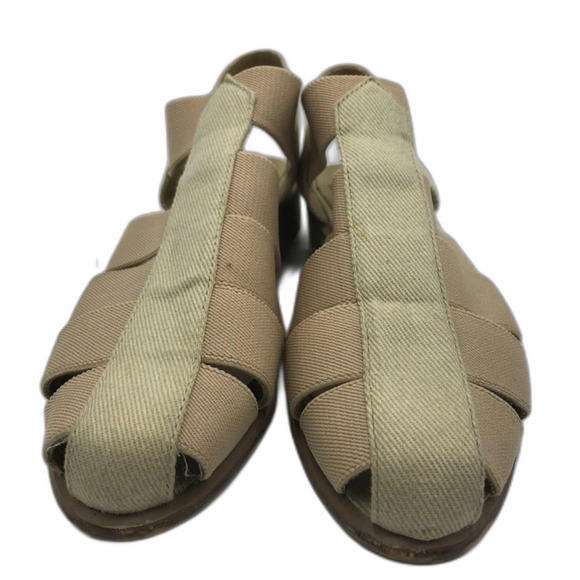 Vintage 1990s Mootsies Tootsies Women's Tan Slip On Fisherman Sandals Summer 7M - Picture 6 of 12